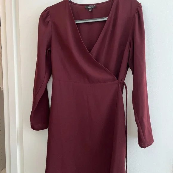 knee length dresses for ladies Rent Topshop Seamed Long Sleeve Mini Dress In Cobalt